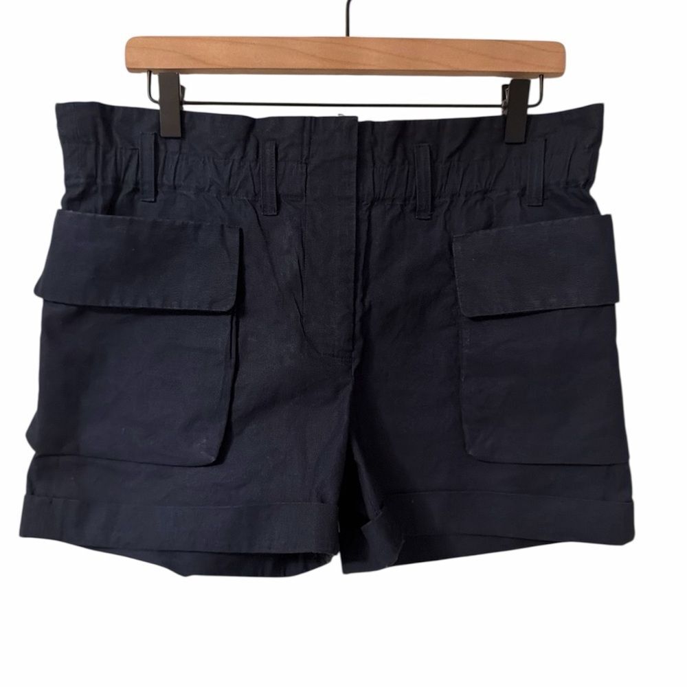 A.L.C. Navy Paperbag Waist Utility Cargo Shorts Women’s Sz. 4 High Rise Tailored